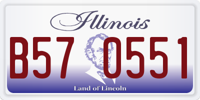 IL license plate B570551