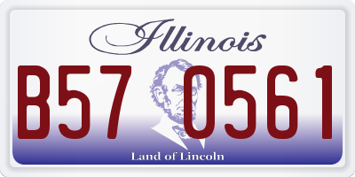 IL license plate B570561