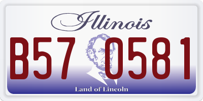 IL license plate B570581