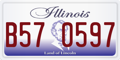 IL license plate B570597