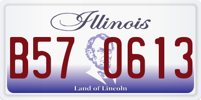 IL license plate B570613