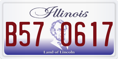 IL license plate B570617