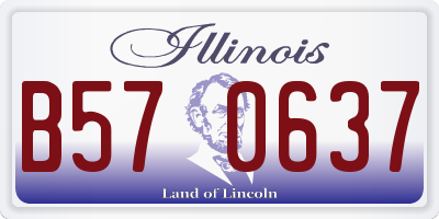 IL license plate B570637