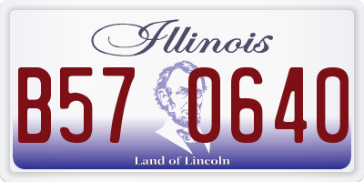 IL license plate B570640