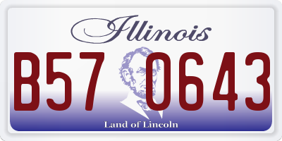 IL license plate B570643