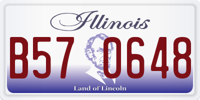 IL license plate B570648