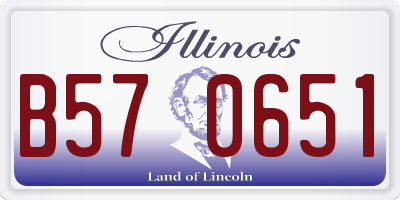 IL license plate B570651