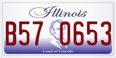 IL license plate B570653