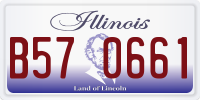 IL license plate B570661