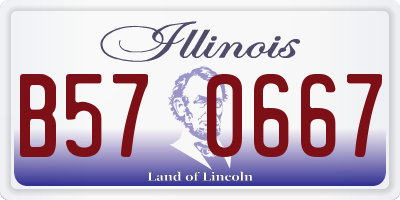 IL license plate B570667