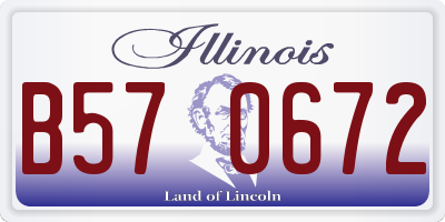 IL license plate B570672