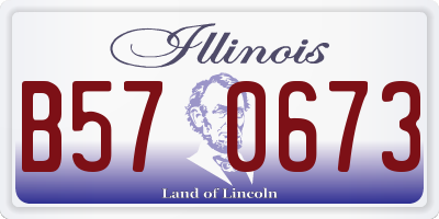 IL license plate B570673