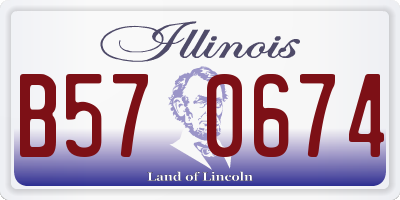IL license plate B570674