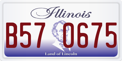 IL license plate B570675