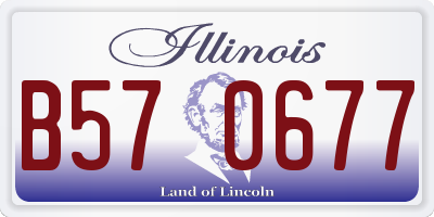 IL license plate B570677