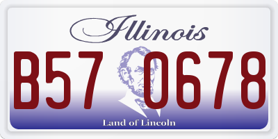 IL license plate B570678