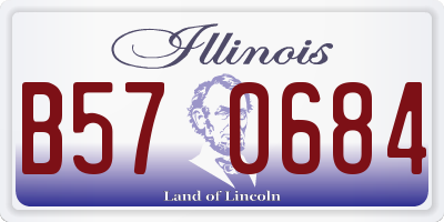IL license plate B570684