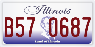 IL license plate B570687