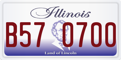 IL license plate B570700