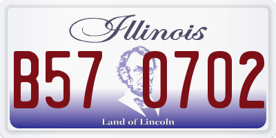 IL license plate B570702