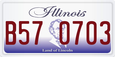 IL license plate B570703