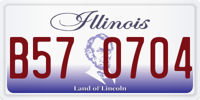 IL license plate B570704