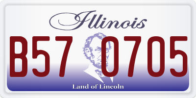 IL license plate B570705