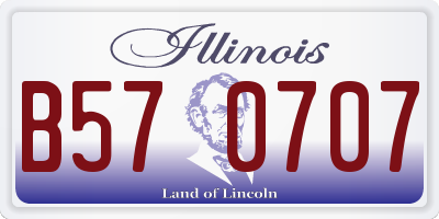 IL license plate B570707