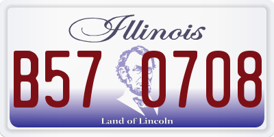 IL license plate B570708