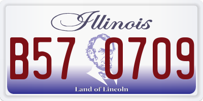 IL license plate B570709