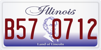 IL license plate B570712