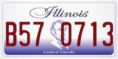 IL license plate B570713