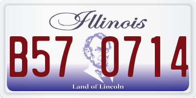 IL license plate B570714