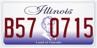 IL license plate B570715