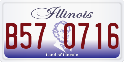 IL license plate B570716