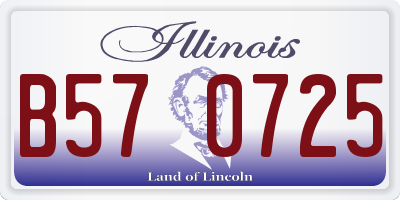 IL license plate B570725