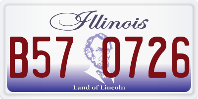 IL license plate B570726