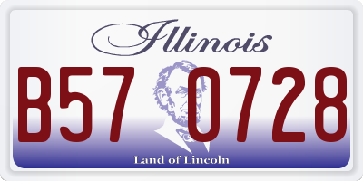 IL license plate B570728