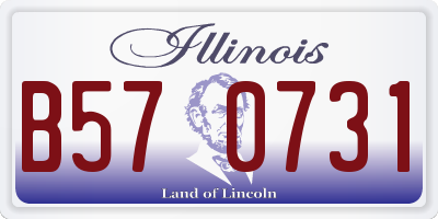 IL license plate B570731