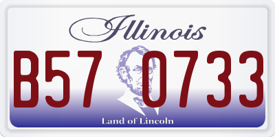IL license plate B570733