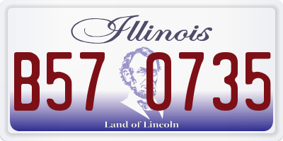 IL license plate B570735