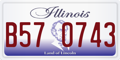 IL license plate B570743