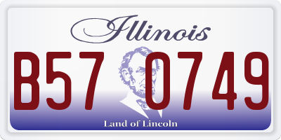 IL license plate B570749
