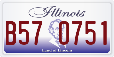 IL license plate B570751