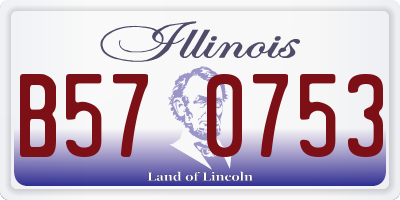 IL license plate B570753