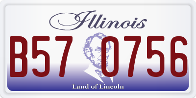 IL license plate B570756