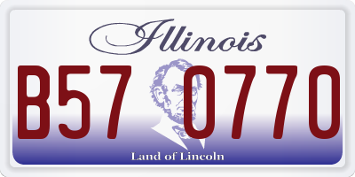 IL license plate B570770