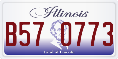 IL license plate B570773