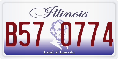 IL license plate B570774