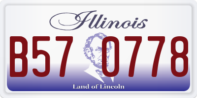 IL license plate B570778
